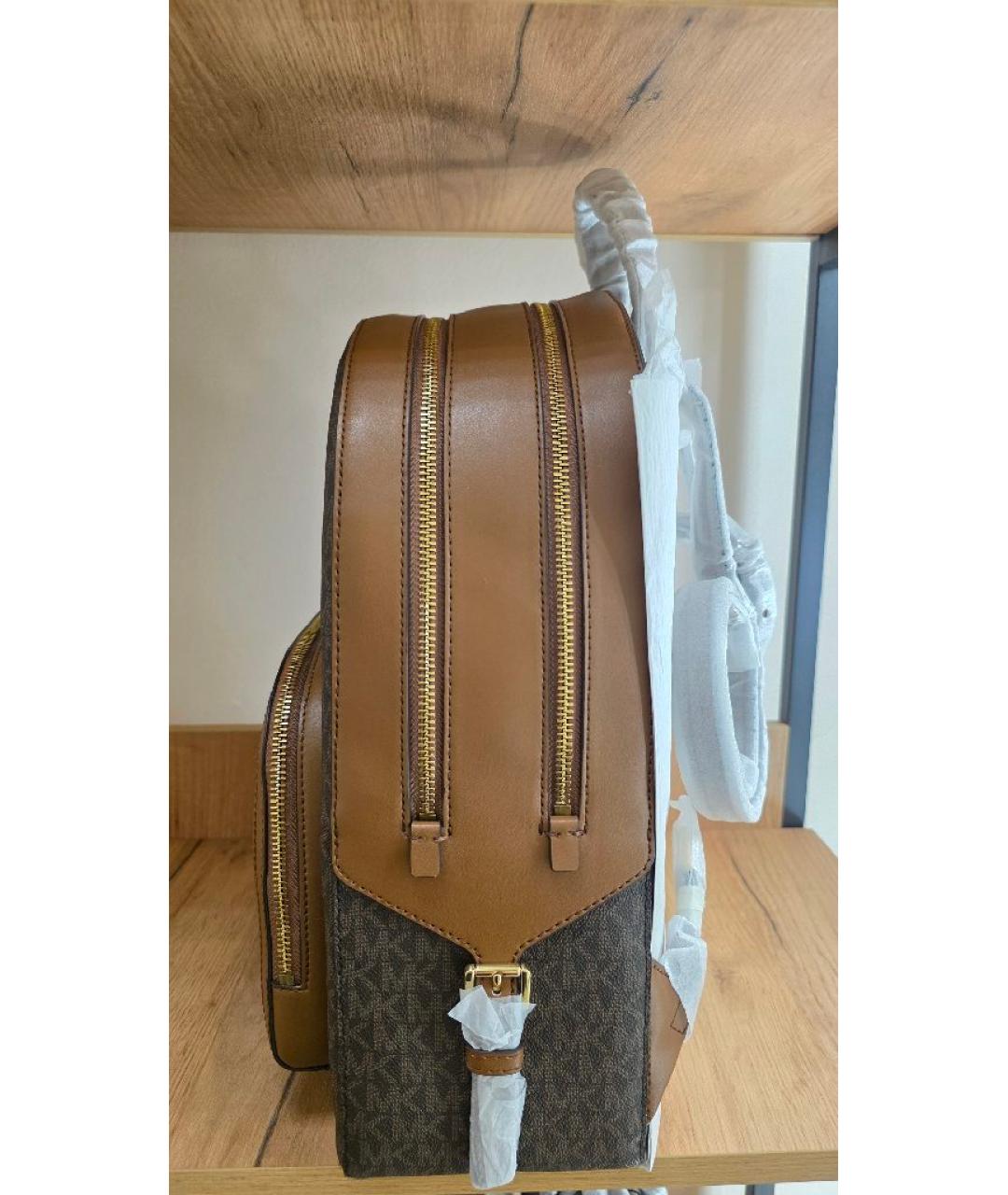 MICHAEL KORS Коричневый кожаный рюкзак, фото 5