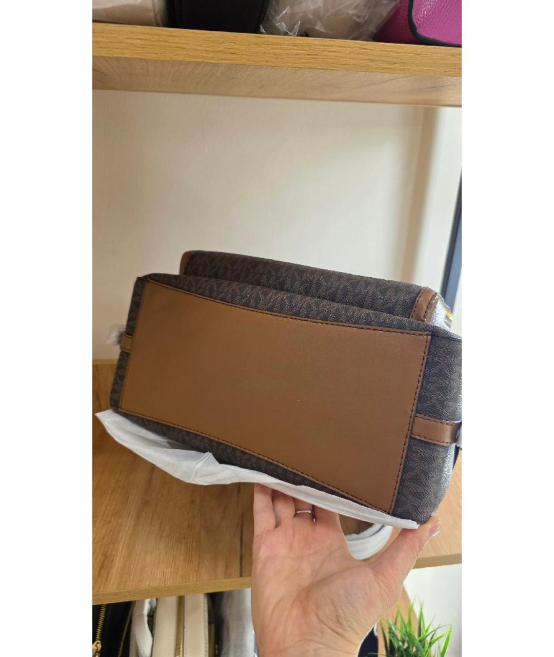 MICHAEL KORS Коричневый кожаный рюкзак, фото 8