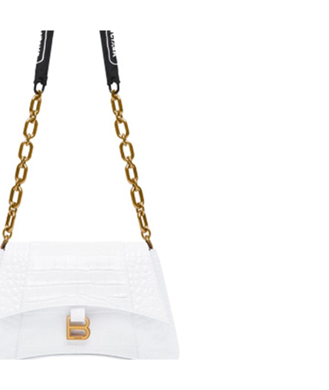 BALENCIAGA Белая кожаная сумка через плечо, фото 5