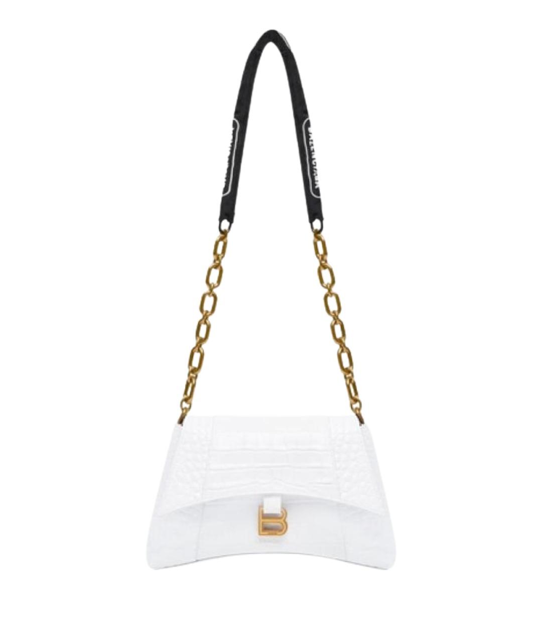BALENCIAGA Белая кожаная сумка через плечо, фото 1