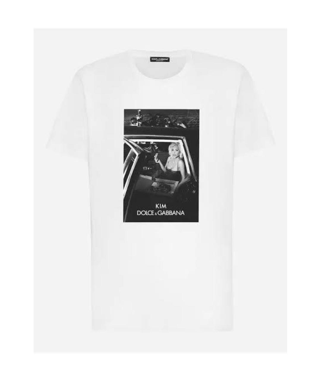 DOLCE&GABBANA Белая хлопковая футболка, фото 2