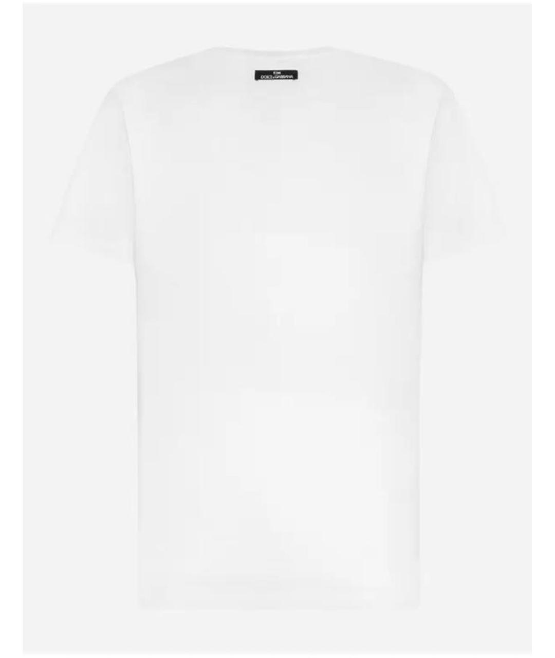 DOLCE&GABBANA Белая хлопковая футболка, фото 3