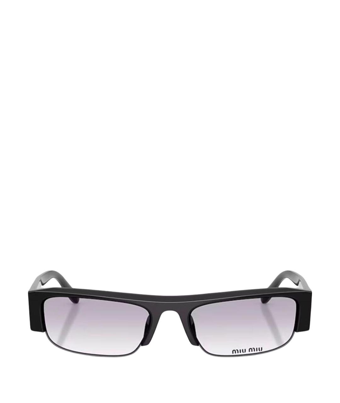 MIU MIU Черные пластиковые солнцезащитные очки, фото 1