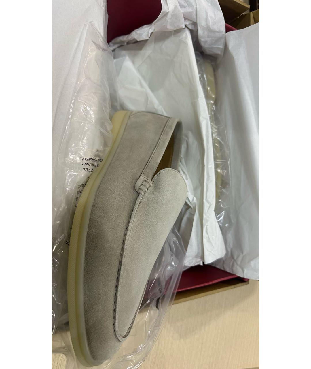 SCAROSSO Бежевые замшевые лоферы, фото 7