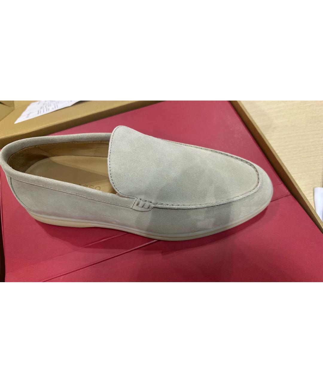 SCAROSSO Бежевые замшевые лоферы, фото 6