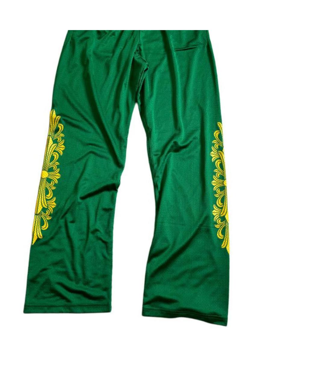 CHROME HEARTS Зеленые повседневные брюки, фото 4