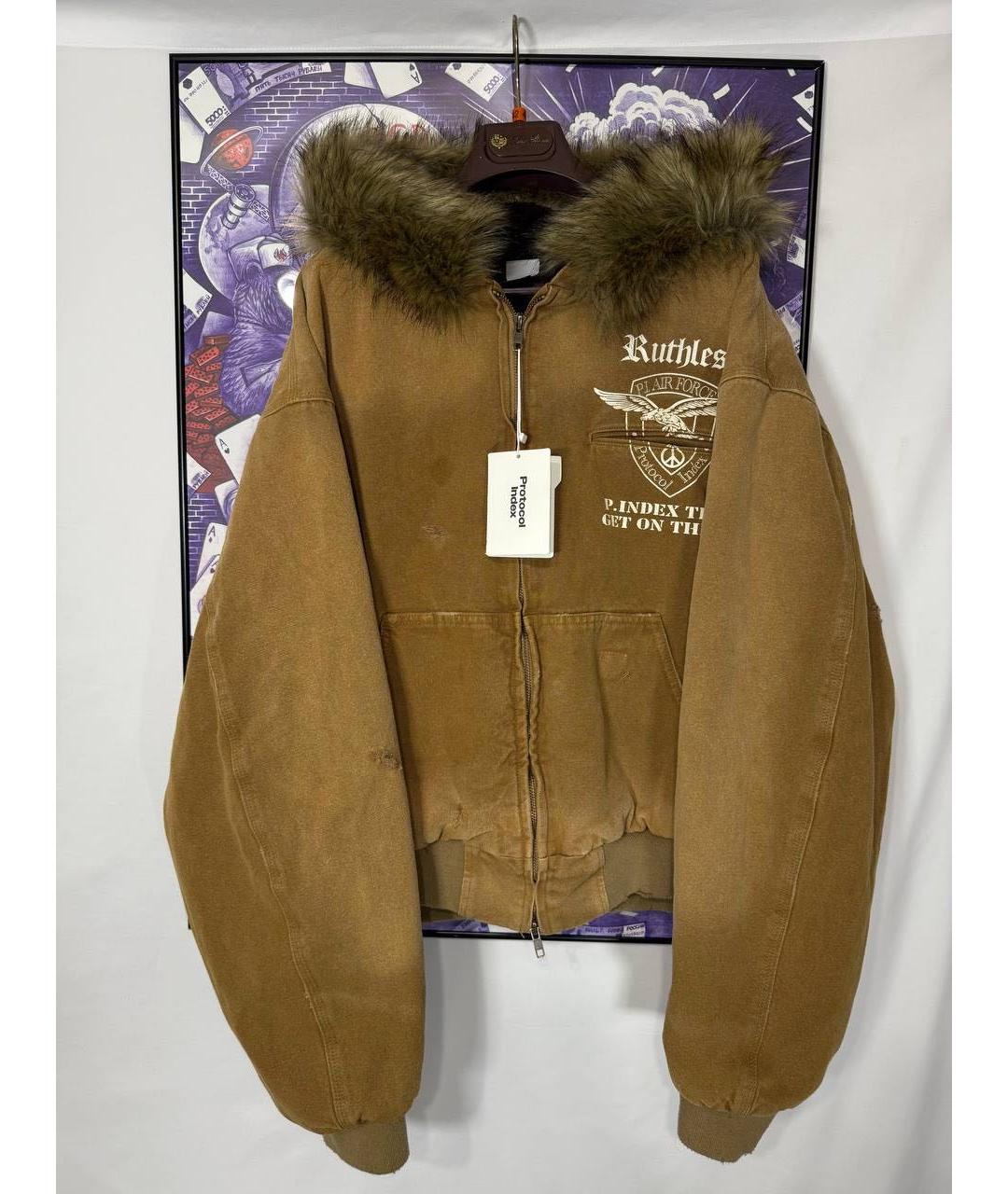 GRAILZ PROJECT G/R Коричневая хлопковая куртка, фото 2