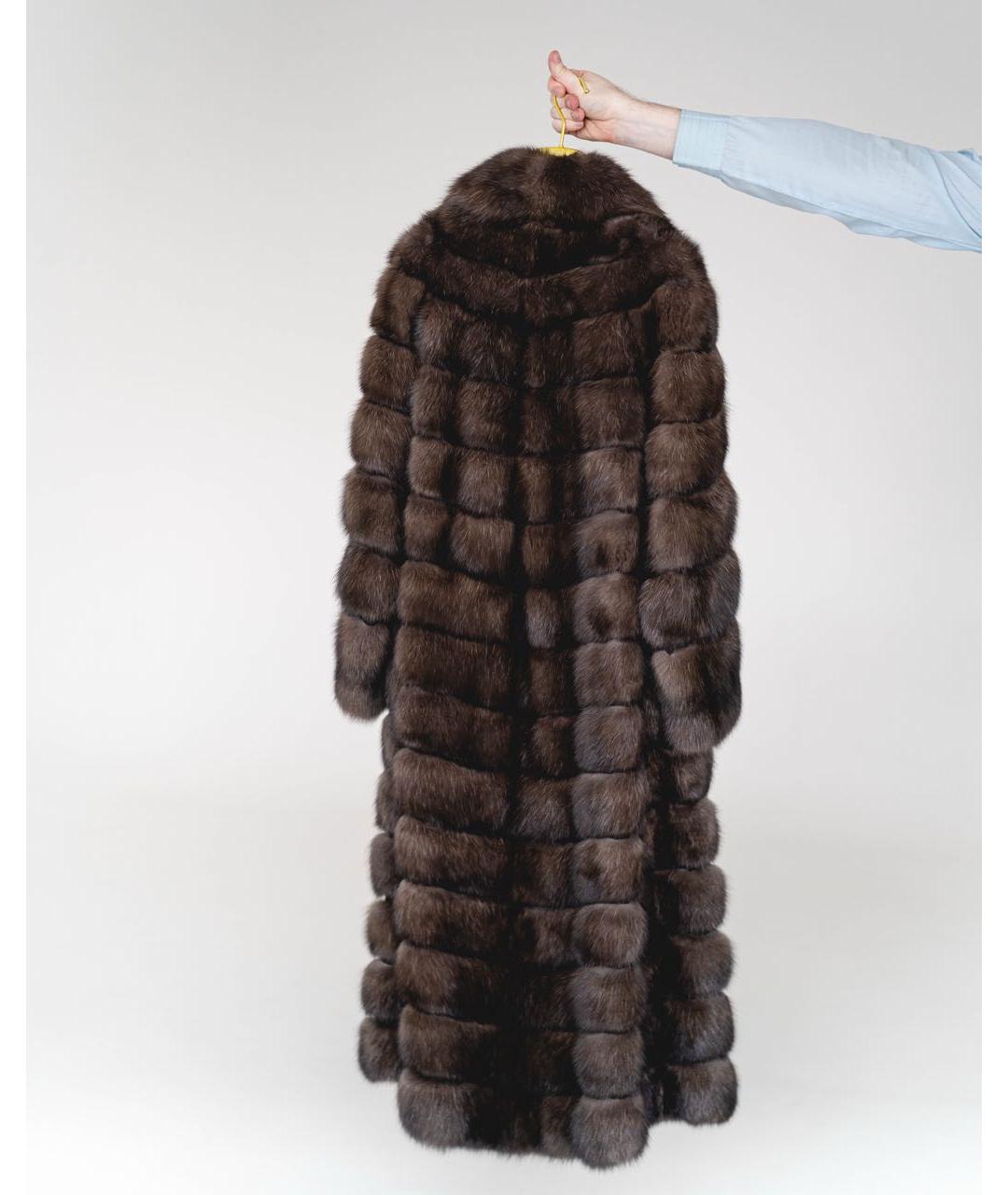 PAOLO MORETTI Коричневая меховая шуба, фото 2