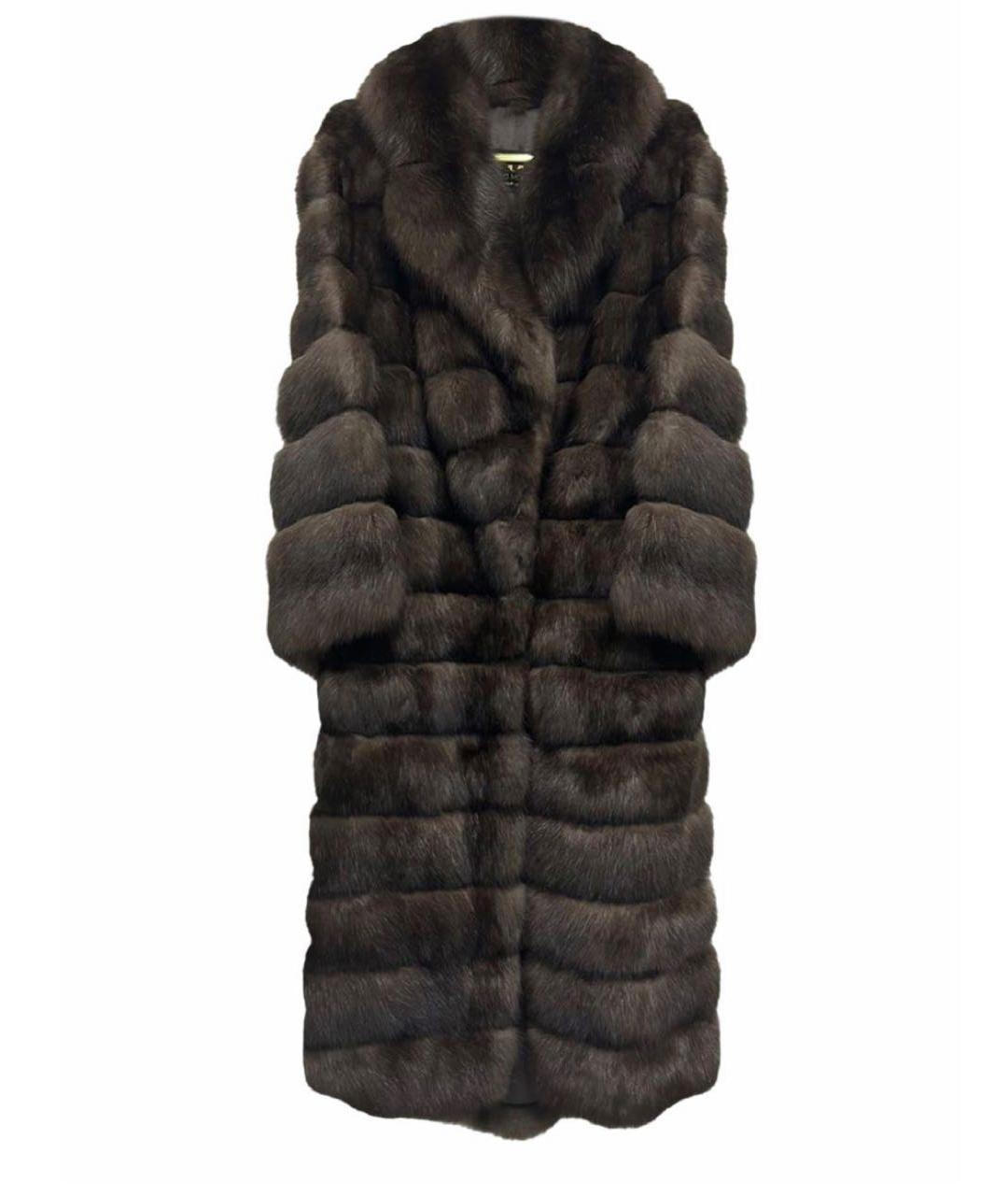 PAOLO MORETTI Коричневая меховая шуба, фото 1