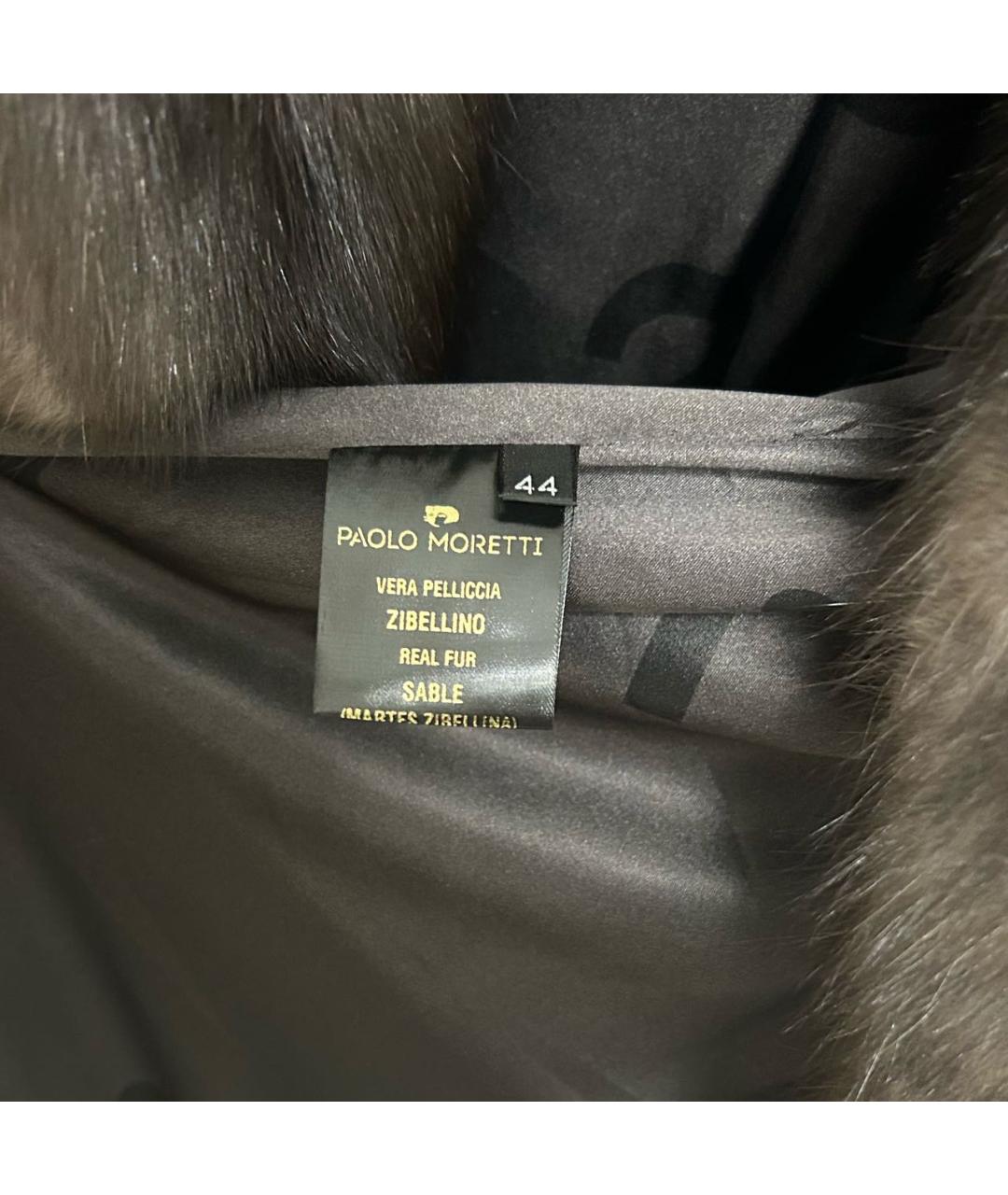 PAOLO MORETTI Коричневая меховая шуба, фото 3