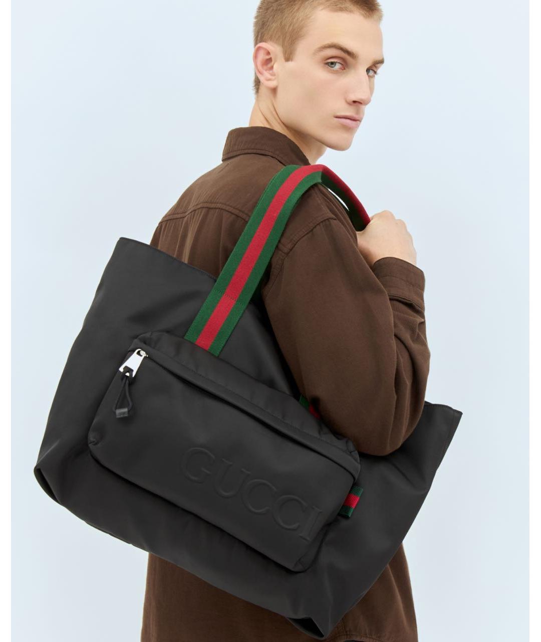 GUCCI Черная дорожная/спортивная сумка, фото 7