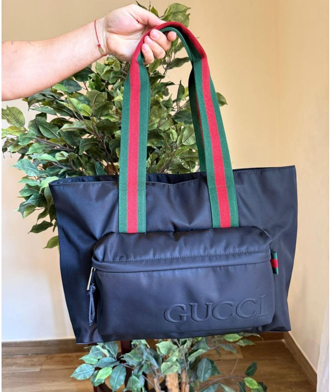 GUCCI Черная дорожная/спортивная сумка, фото 5