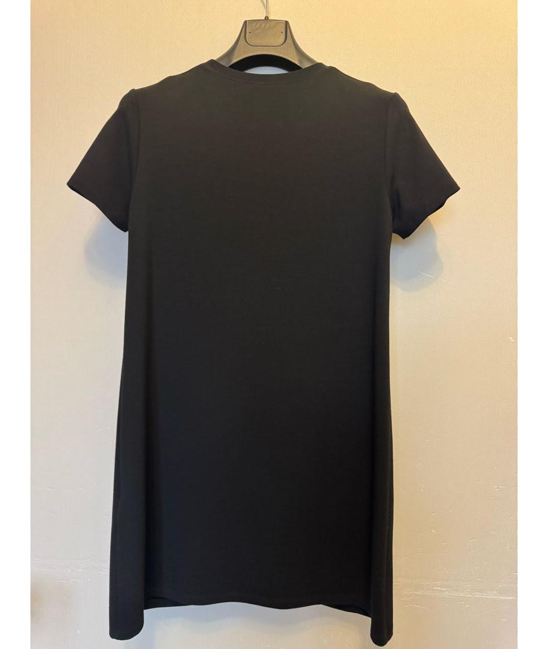 RED VALENTINO Черное вискозное повседневное платье, фото 2