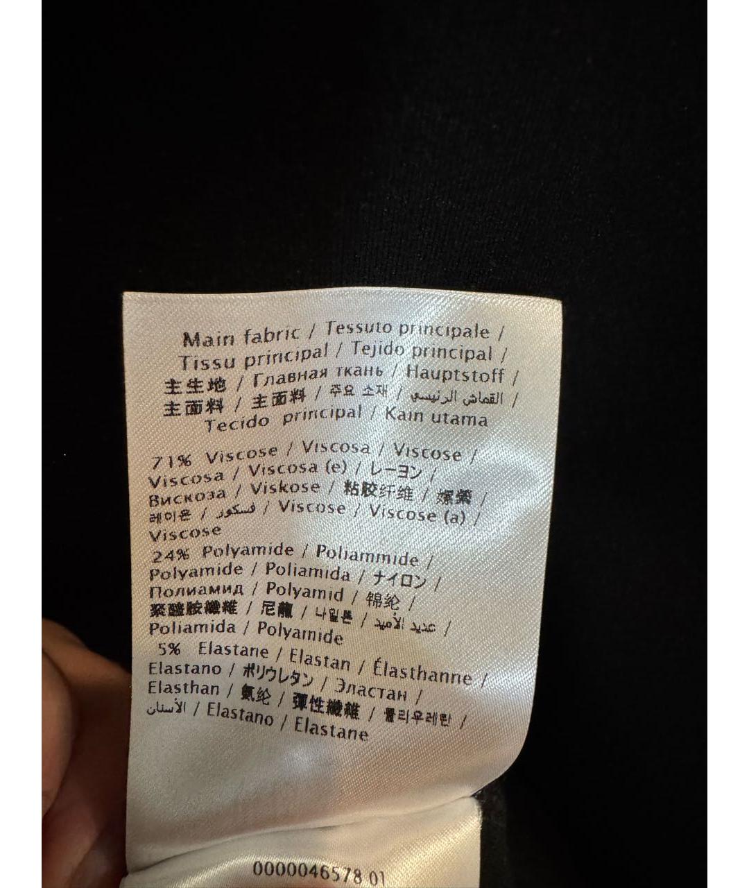 RED VALENTINO Черное вискозное повседневное платье, фото 4