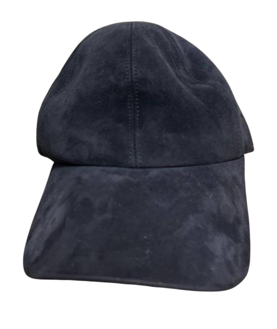 LORO PIANA Темно-синяя кашемировая кепка/бейсболка, фото 1
