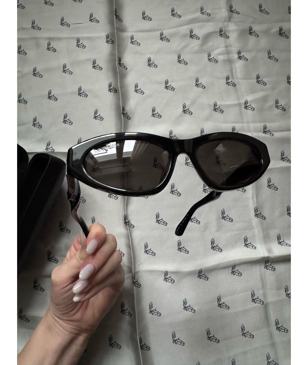 BALENCIAGA Черные пластиковые солнцезащитные очки, фото 6