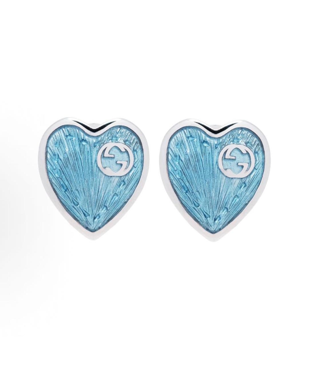 GUCCI Голубые серебряные серьги, фото 4