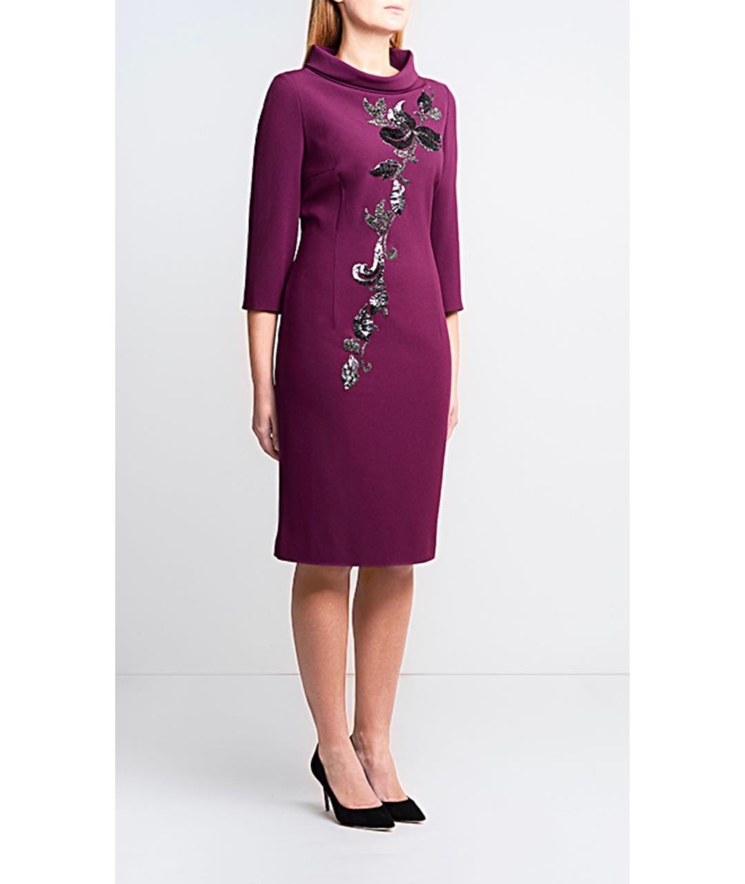 ESCADA Фиолетовое полиэстеровое повседневное платье, фото 2