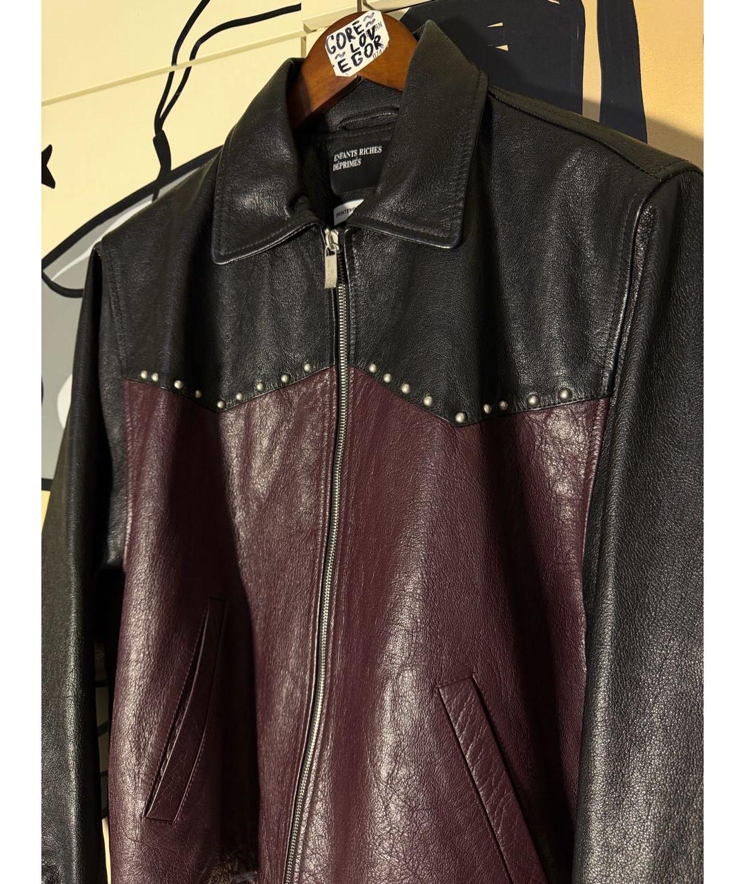 Enfants Riches Déprimés Черная кожаная куртка, фото 3