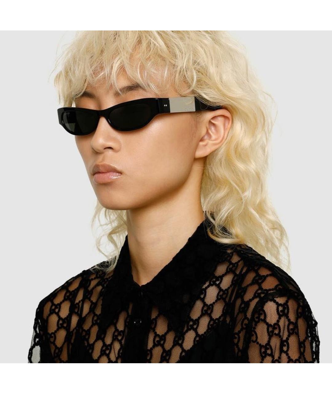 GUCCI Черные пластиковые солнцезащитные очки, фото 6