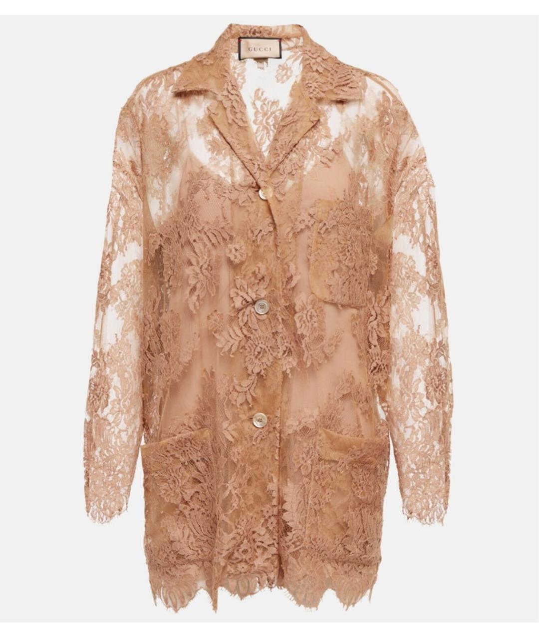 GUCCI Розовая полиамидовая рубашка, фото 5