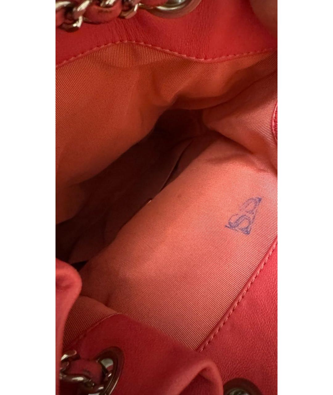 CHANEL Розовый кожаный рюкзак, фото 8