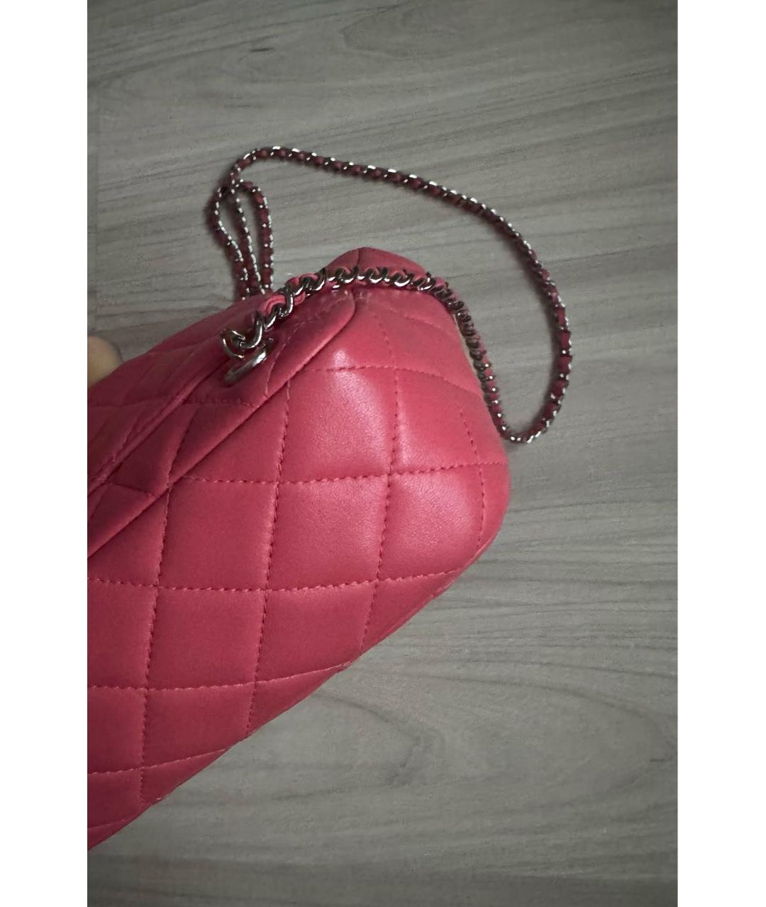 CHANEL Розовый кожаный рюкзак, фото 5