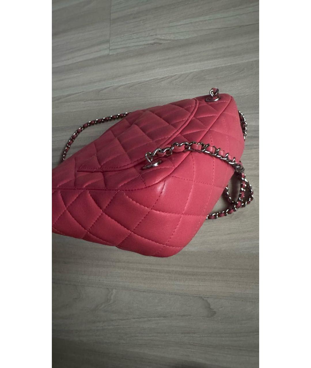 CHANEL Розовый кожаный рюкзак, фото 6