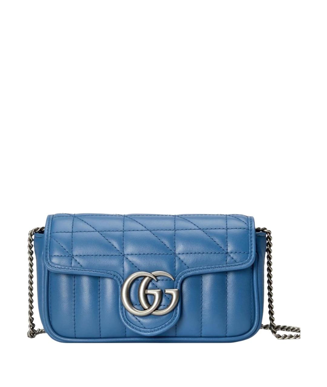 GUCCI Синяя кожаная сумка через плечо, фото 1