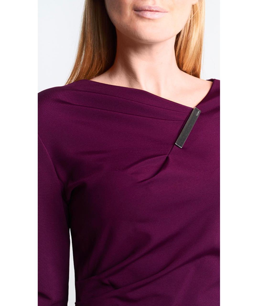 ESCADA Фиолетовое вискозное повседневное платье, фото 4
