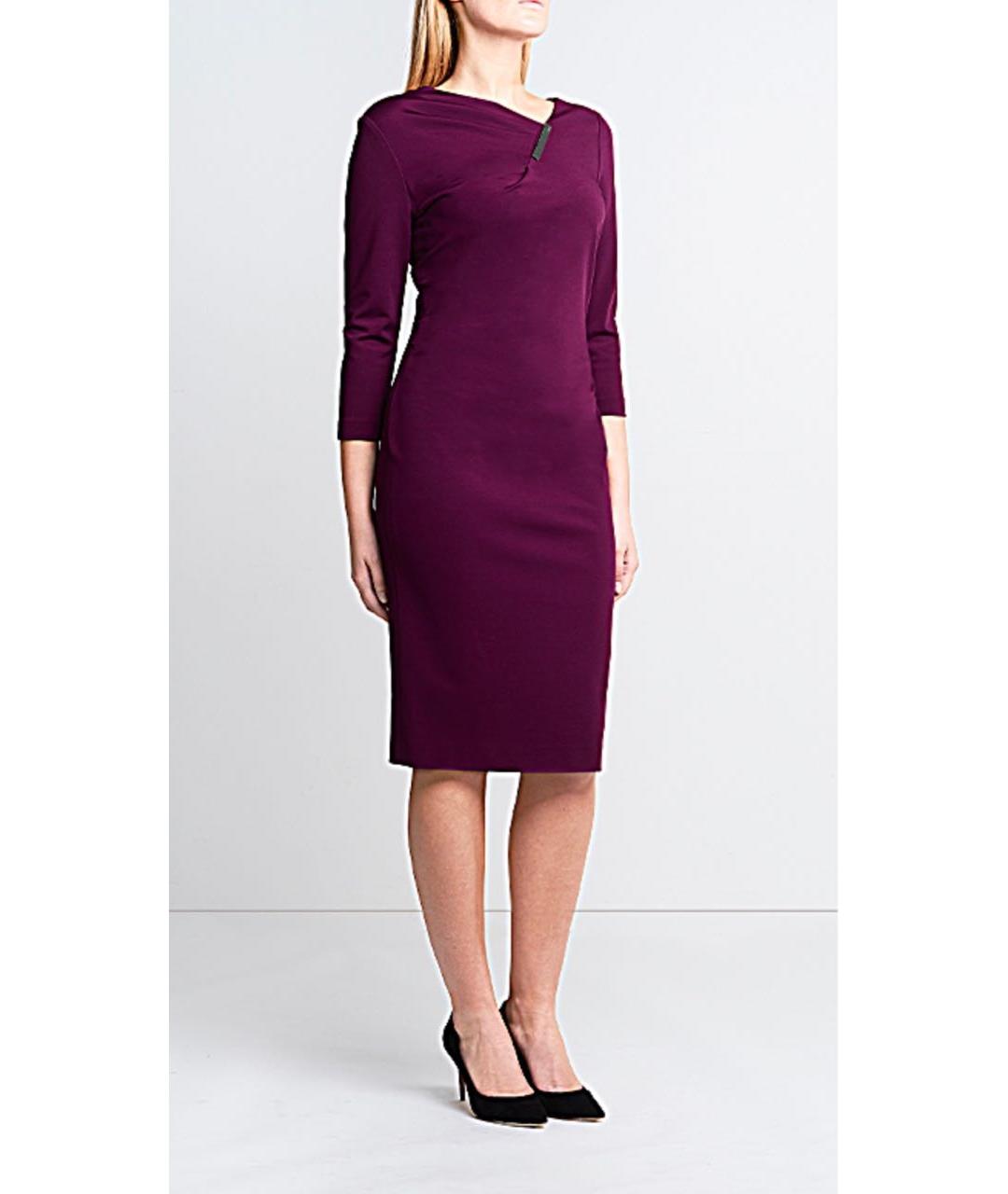 ESCADA Фиолетовое вискозное повседневное платье, фото 2