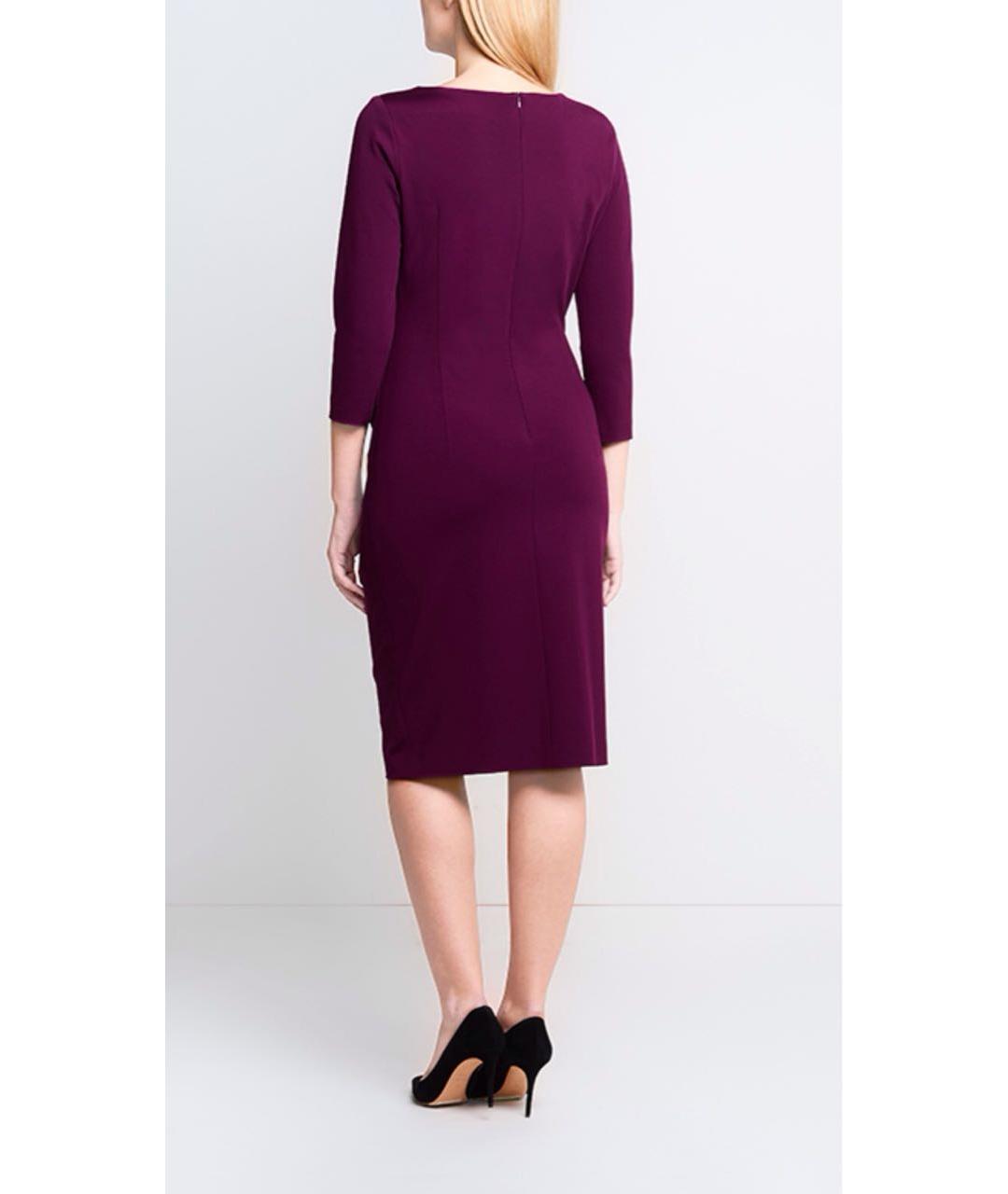 ESCADA Фиолетовое вискозное повседневное платье, фото 3