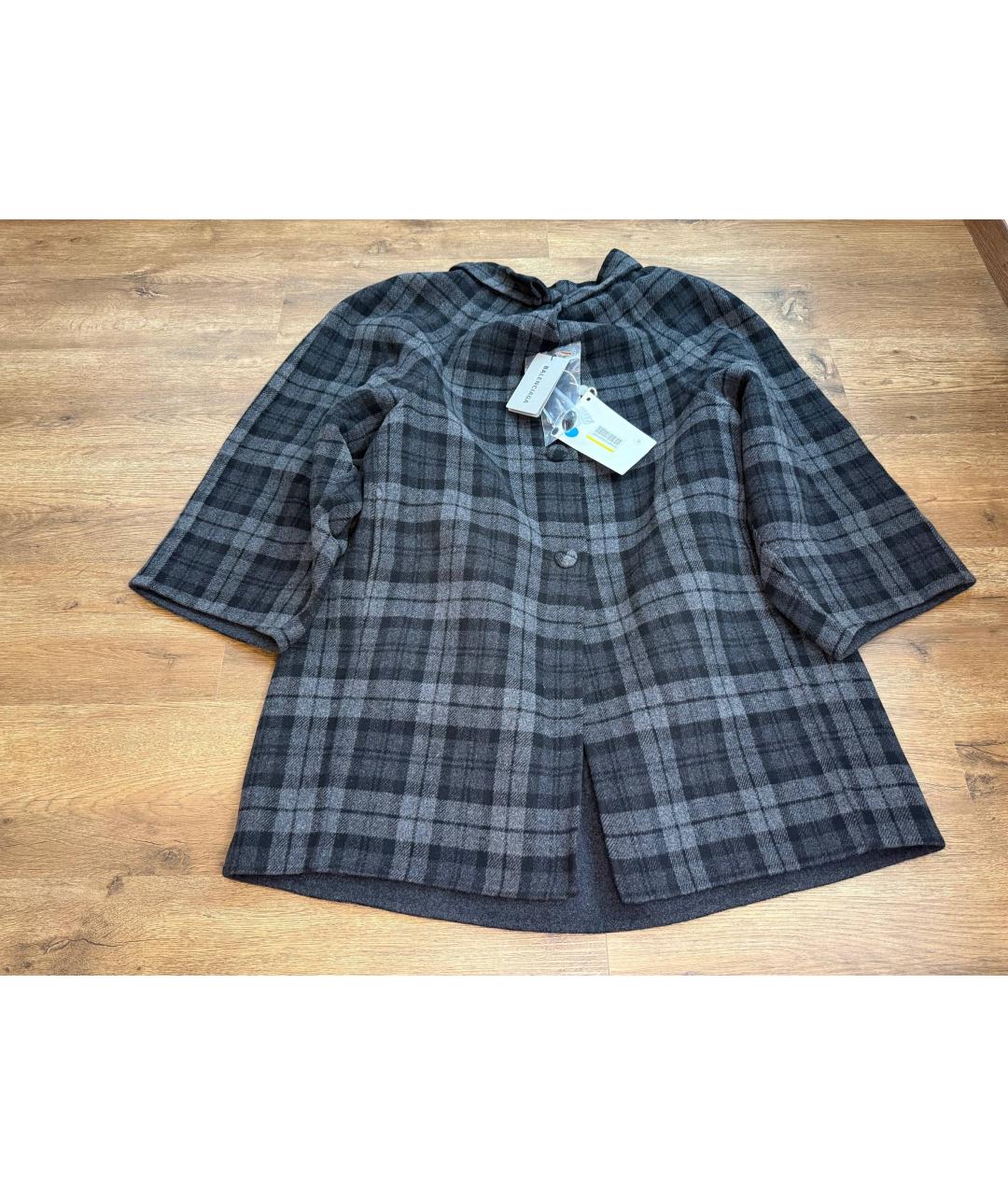 BALENCIAGA Черное шерстяное пальто, фото 5