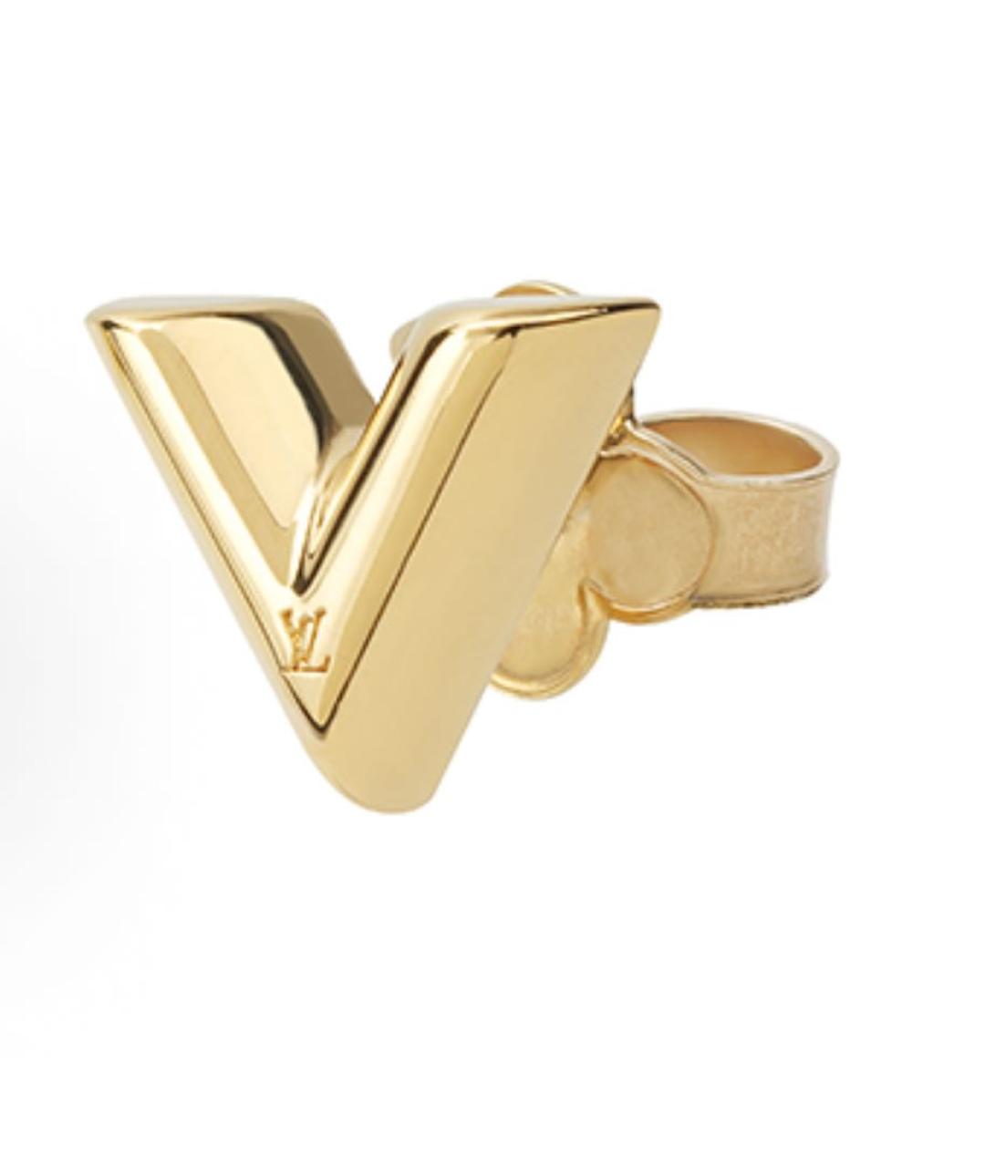 LOUIS VUITTON Золотые позолоченные серьги, фото 2