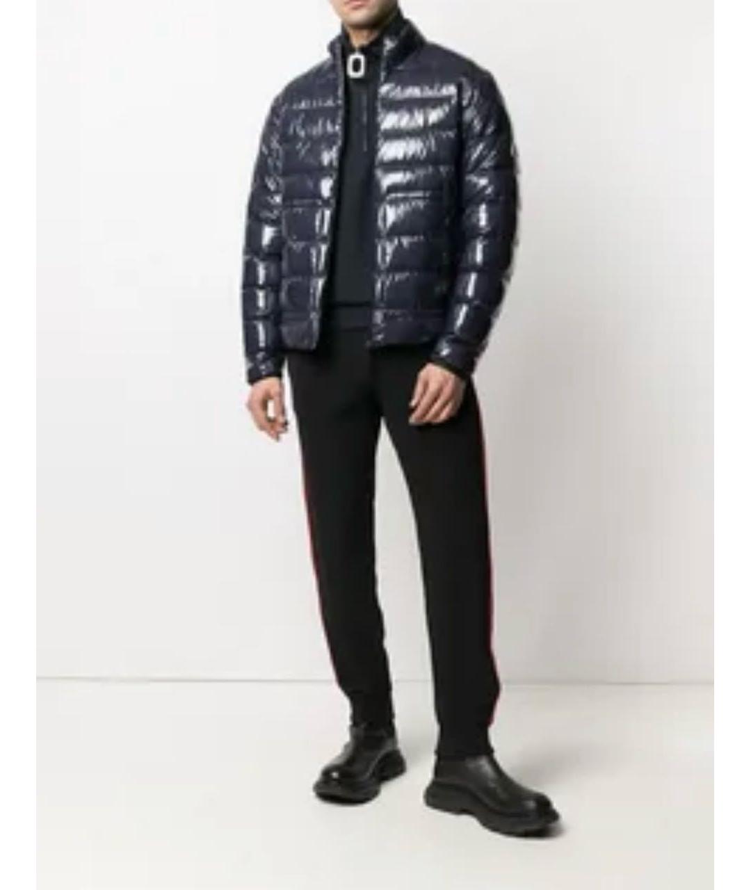 MONCLER Темно-синий полиамидовый пуховик, фото 3