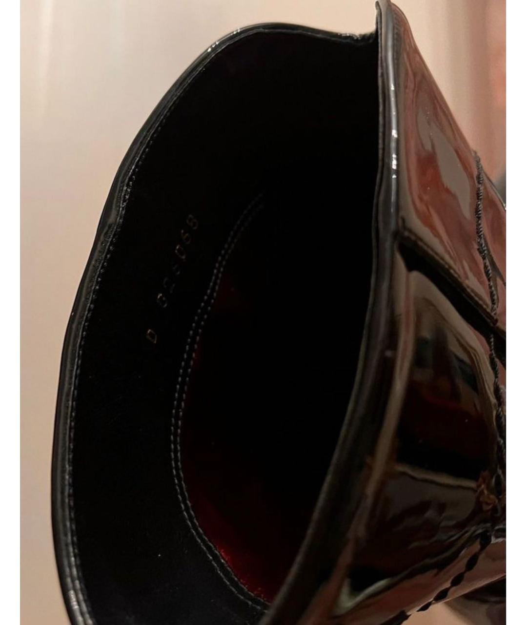 CHANEL Черные полусапоги из лакированной кожи, фото 4