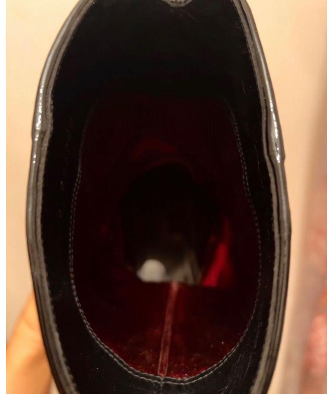 CHANEL Черные полусапоги из лакированной кожи, фото 2