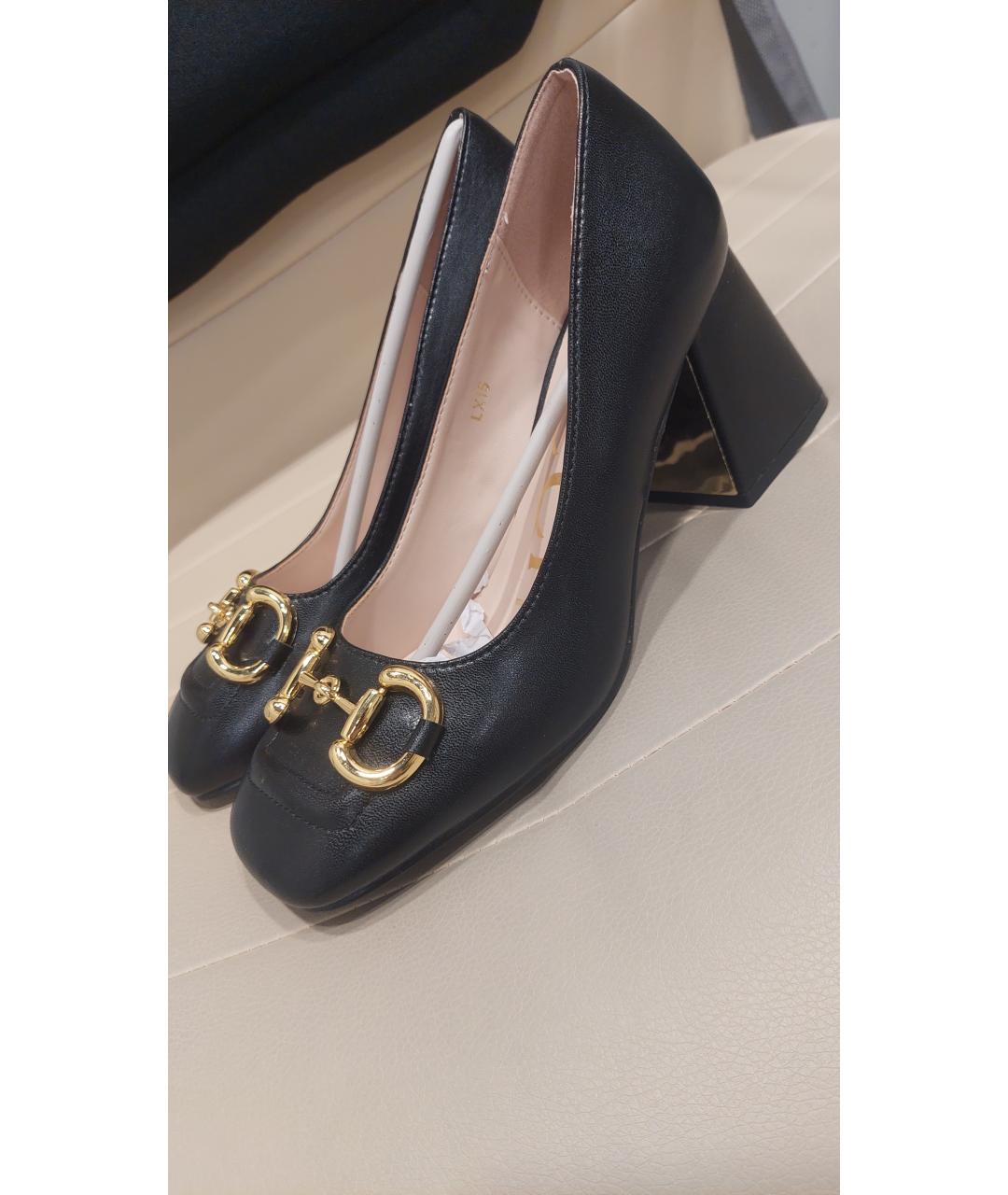 GUCCI Черные кожаные туфли, фото 1