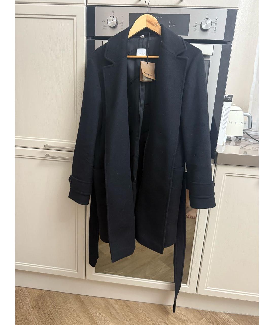 BURBERRY Черное кашемировое пальто, фото 6