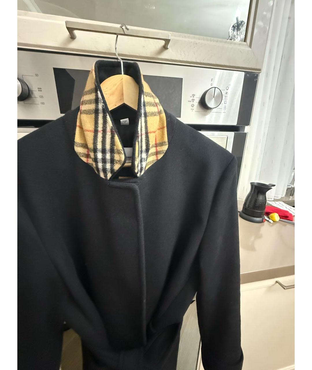 BURBERRY Черное кашемировое пальто, фото 5