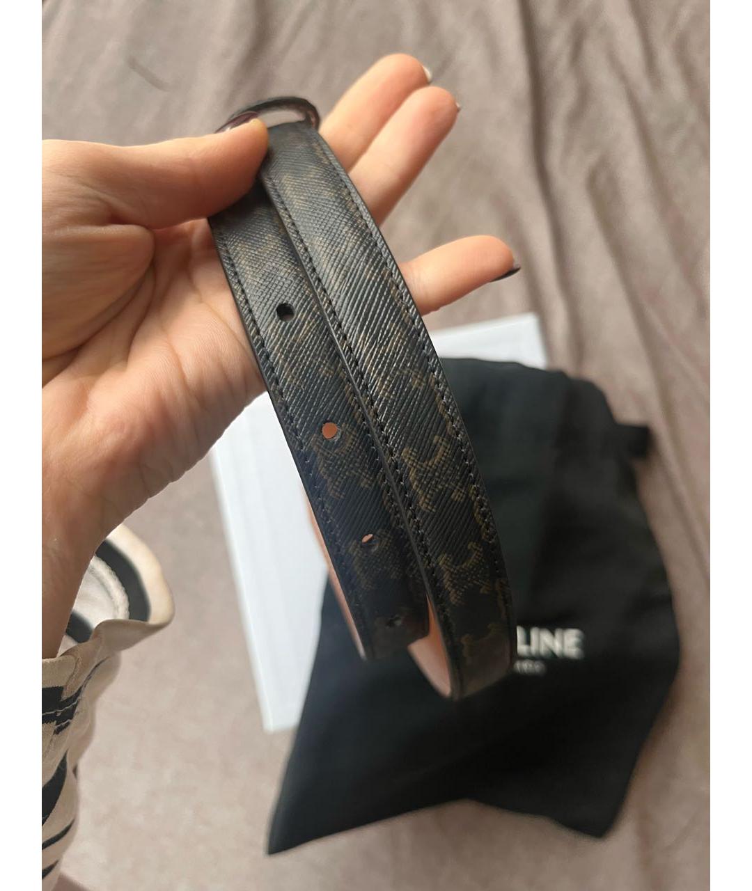 CELINE Коричневый ремень, фото 4