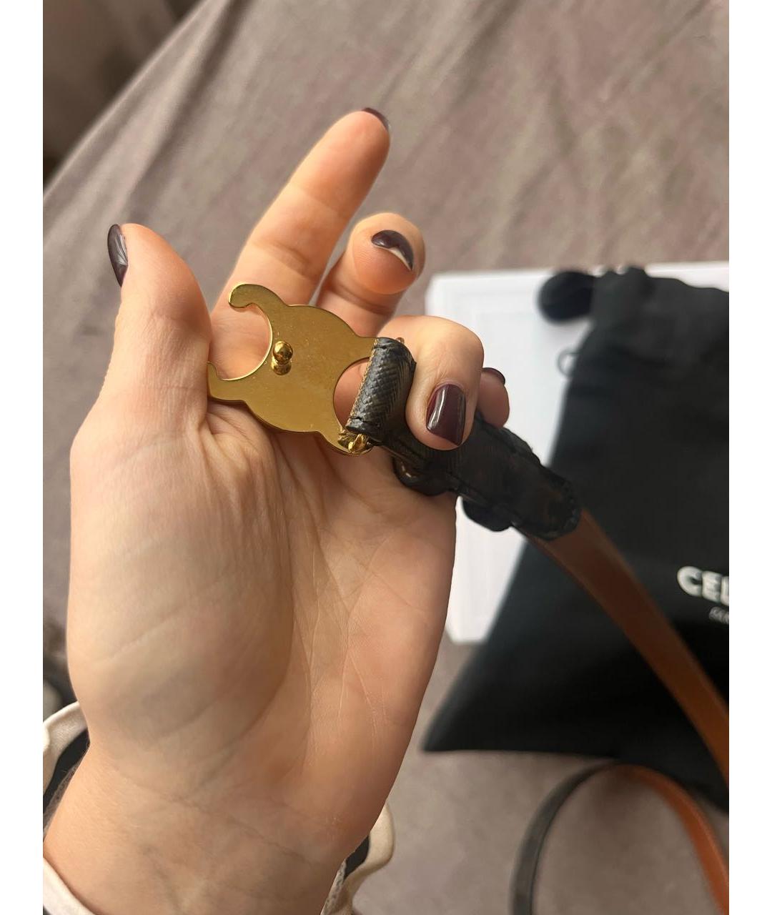 CELINE Коричневый ремень, фото 2