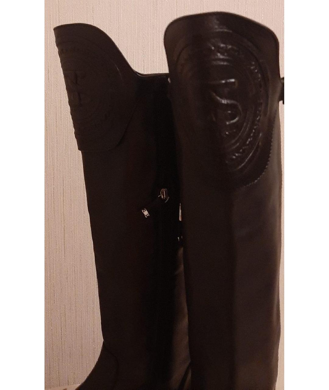 ERMANNO SCERVINO Черные кожаные сапоги, фото 6