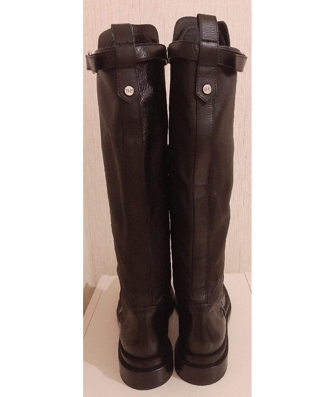 ERMANNO SCERVINO Черные кожаные сапоги, фото 4