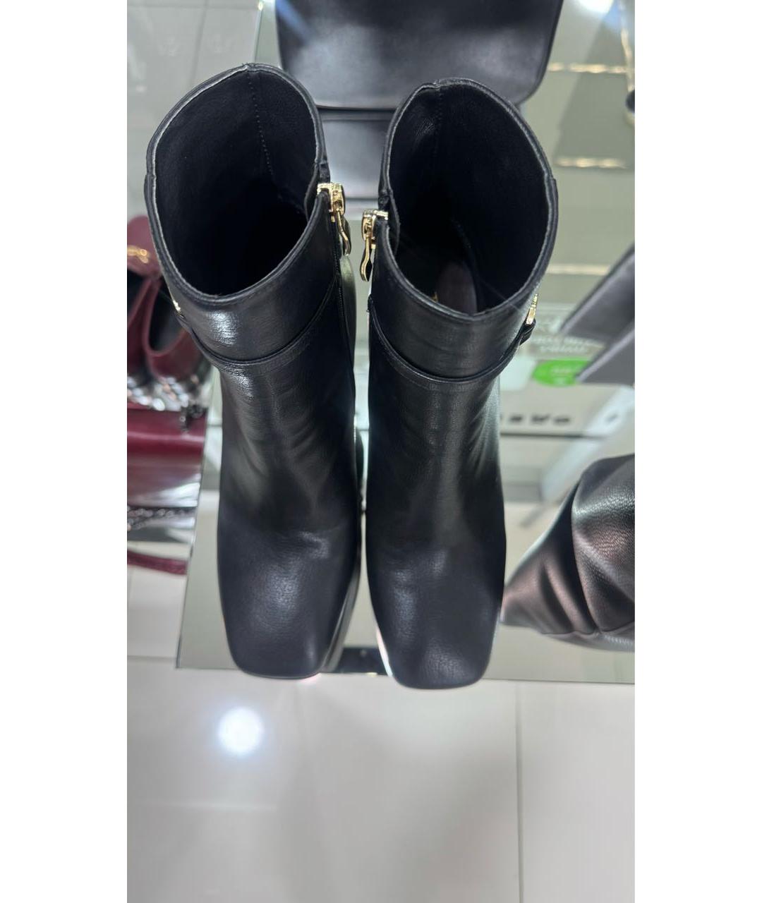 TWIN-SET Черные кожаные ботильоны, фото 3