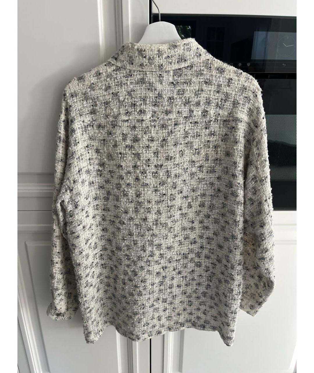 CHANEL Бежевый вискозный жакет/пиджак, фото 2