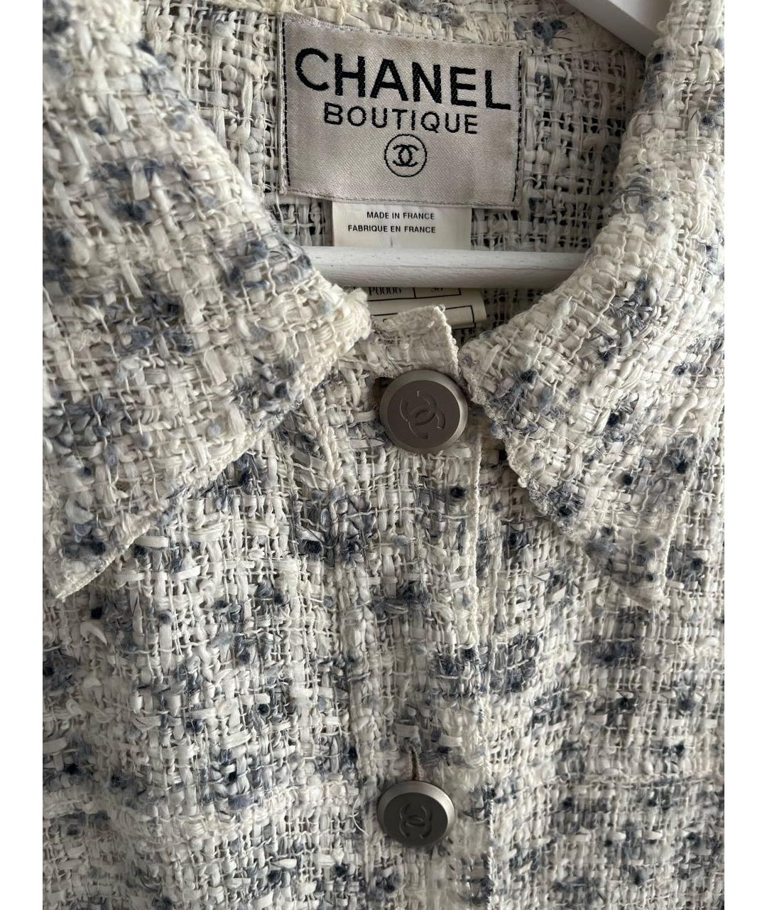 CHANEL Бежевый вискозный жакет/пиджак, фото 5