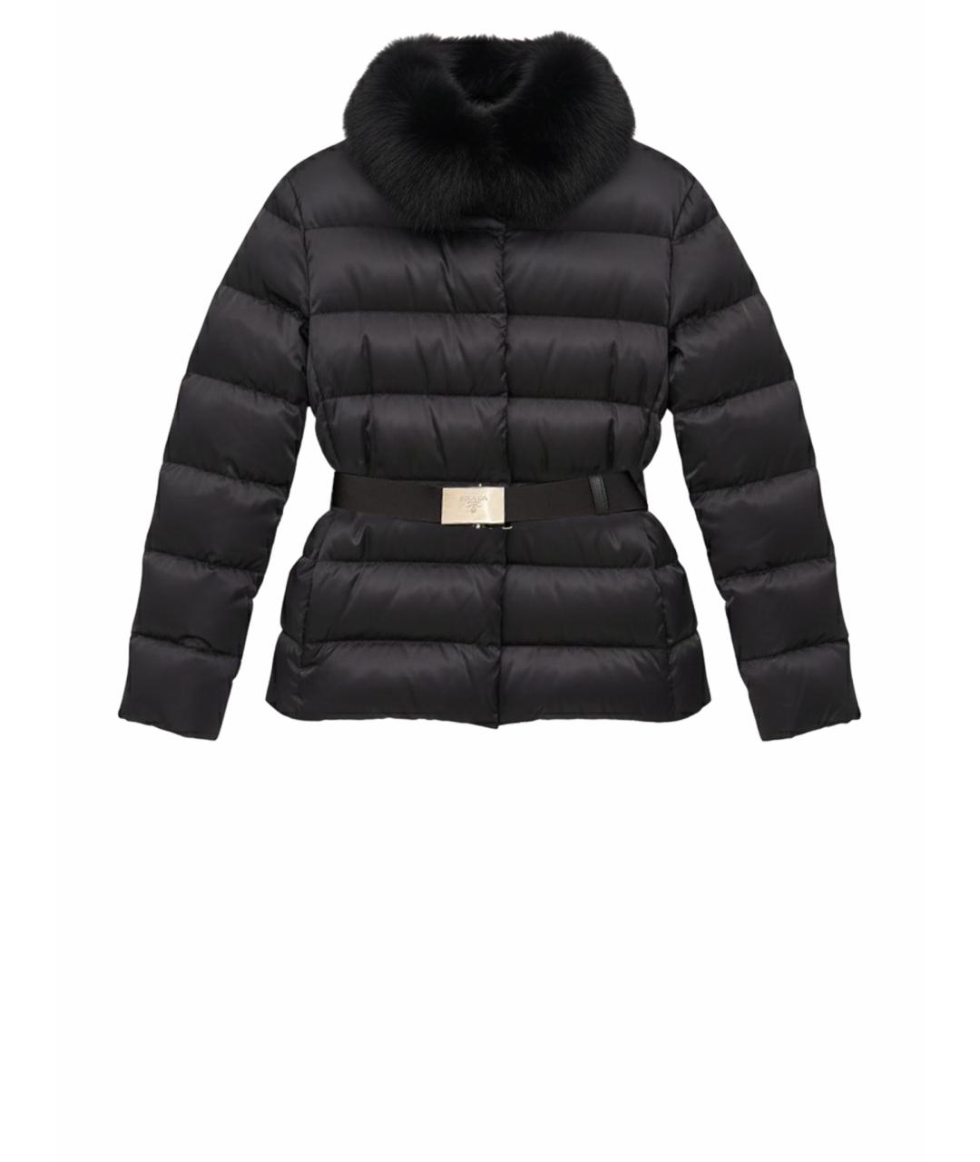 PRADA Черный полиэстеровый пуховик, фото 1