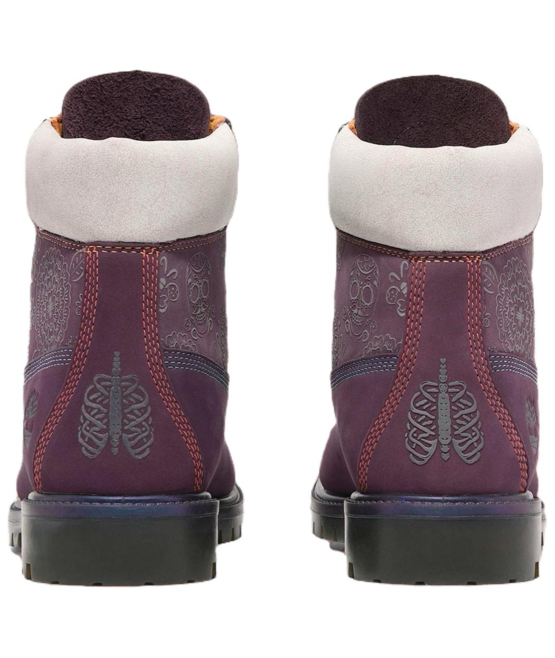 TIMBERLAND Фиолетовые нубуковые высокие ботинки, фото 5