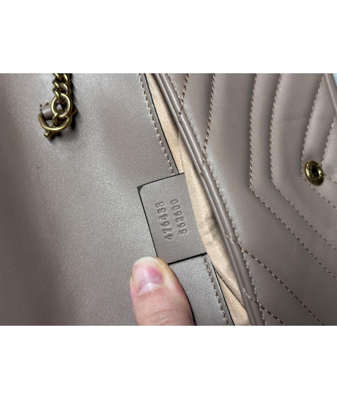 GUCCI Бежевая кожаная сумка через плечо, фото 4